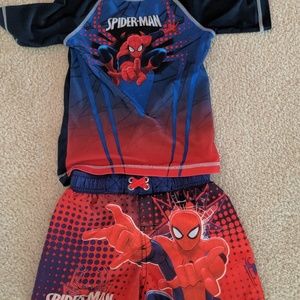 Boys 4T Spiderman swimset